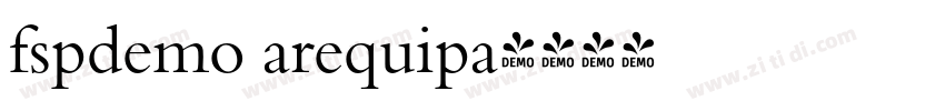 fspdemo arequipa字体转换 fspdemo arequipa字体转换